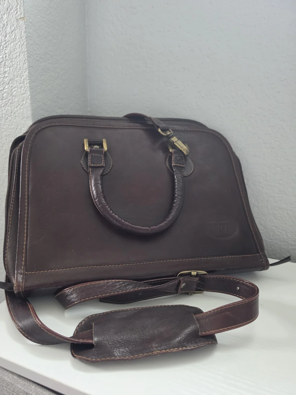 Gilmar Classic Brown Leather Bible Case/Briefcase